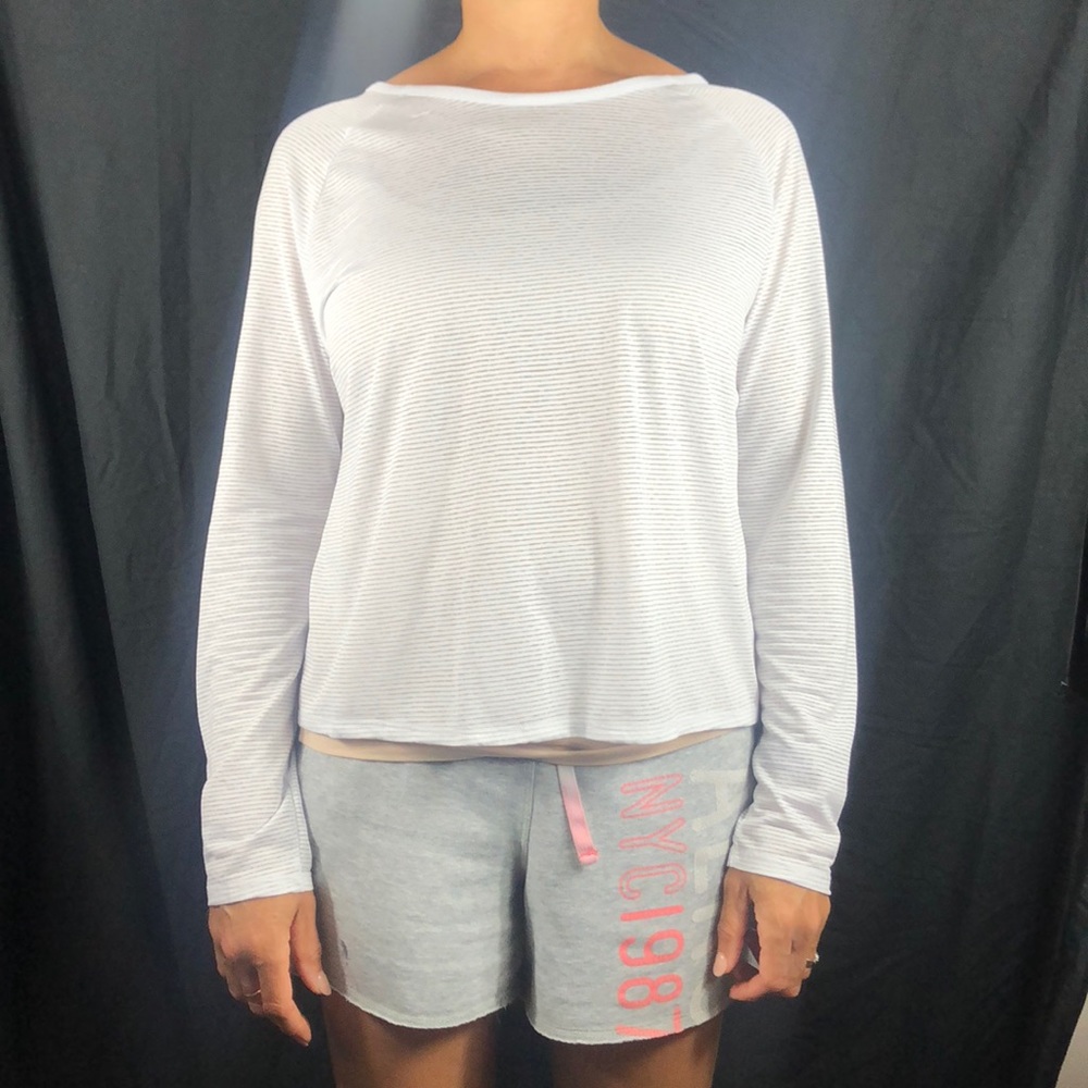 White workout shirt